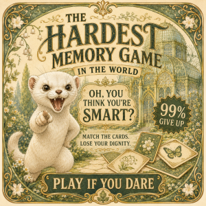 Facebook style parody rage bait advert for The Hardest Memory Game in The World